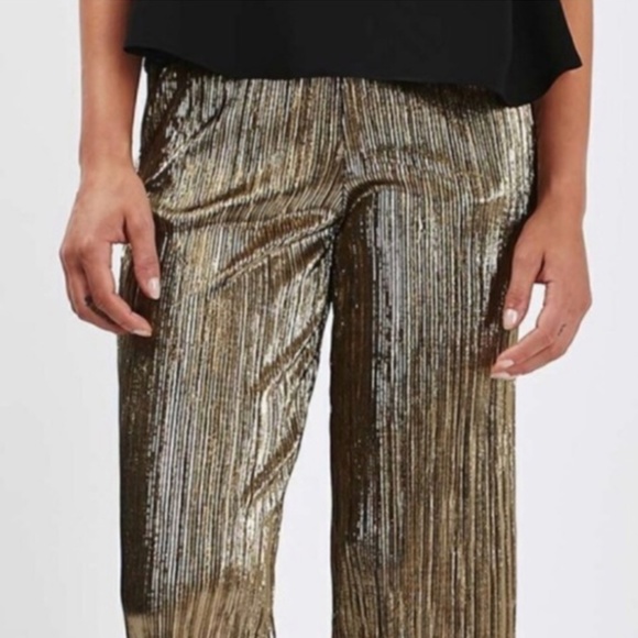 Torn by Ronny Kobo Pants - 🤎🆕 Torn by Ronny Kobo Wide Leg Gold Pants🤎